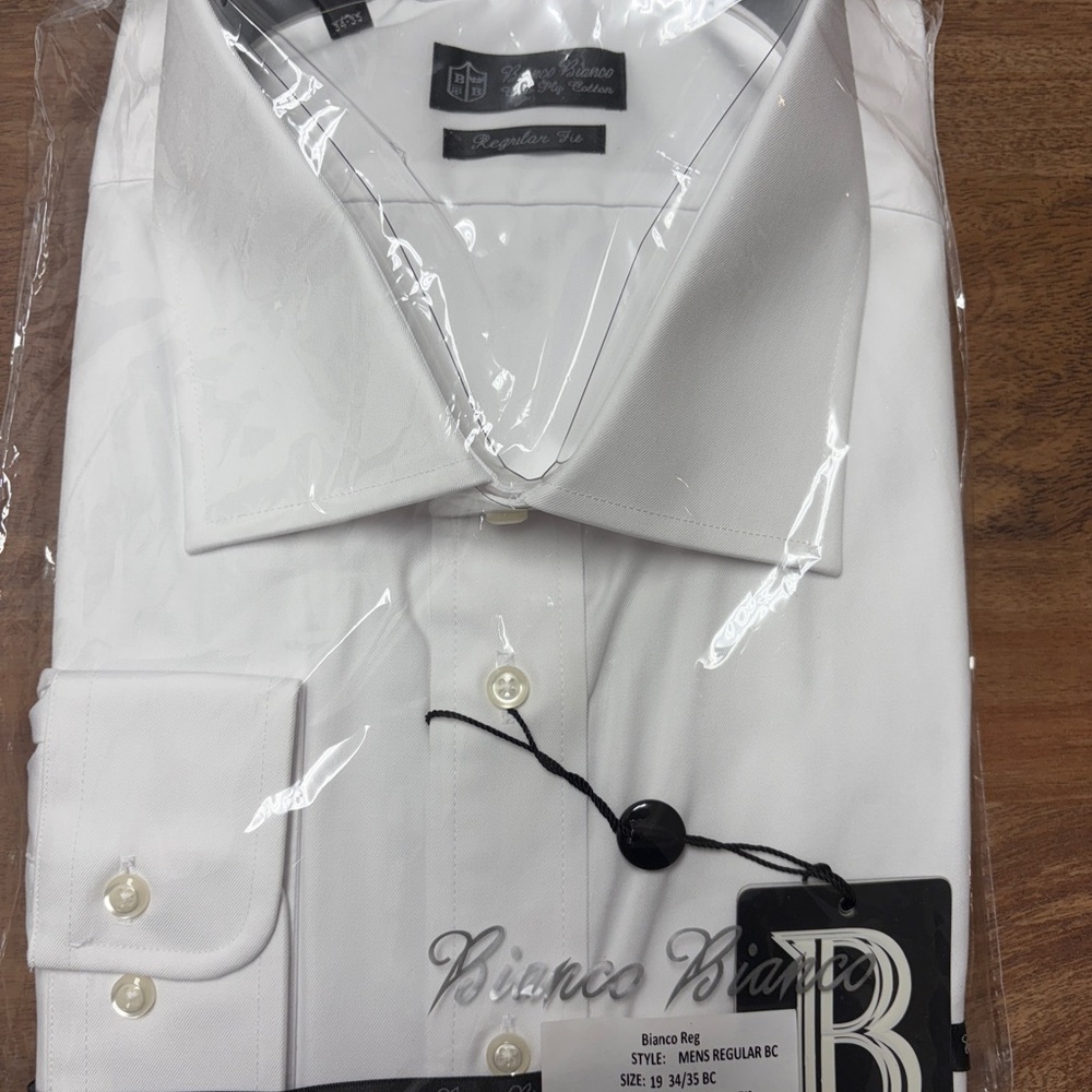 Bianco Bianco Men's Elegant White Dress Shirt